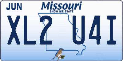 MO license plate XL2U4I