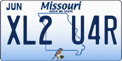 MO license plate XL2U4R