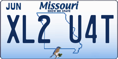 MO license plate XL2U4T