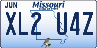 MO license plate XL2U4Z