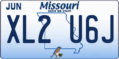 MO license plate XL2U6J