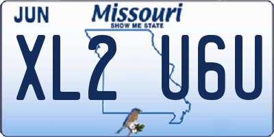 MO license plate XL2U6U