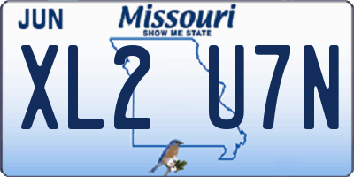 MO license plate XL2U7N