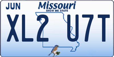 MO license plate XL2U7T