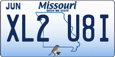 MO license plate XL2U8I