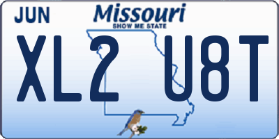 MO license plate XL2U8T