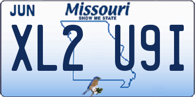 MO license plate XL2U9I