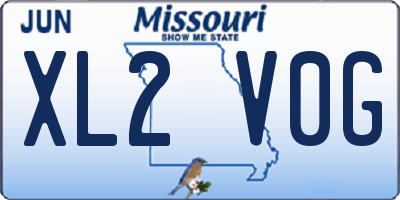 MO license plate XL2V0G