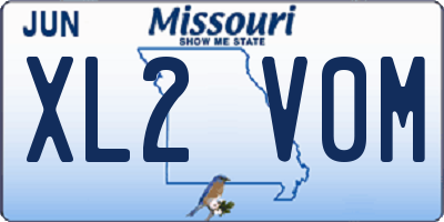 MO license plate XL2V0M