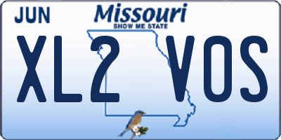 MO license plate XL2V0S