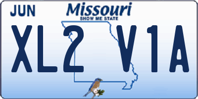 MO license plate XL2V1A