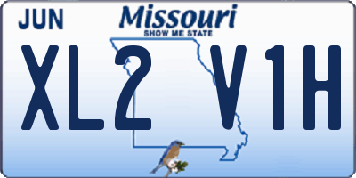 MO license plate XL2V1H