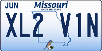 MO license plate XL2V1N
