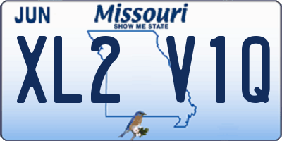 MO license plate XL2V1Q