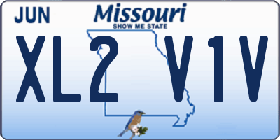 MO license plate XL2V1V