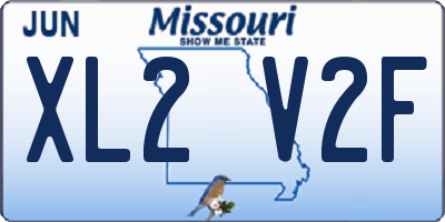 MO license plate XL2V2F