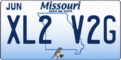 MO license plate XL2V2G