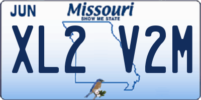 MO license plate XL2V2M