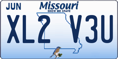 MO license plate XL2V3U