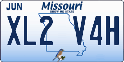 MO license plate XL2V4H