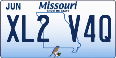 MO license plate XL2V4Q