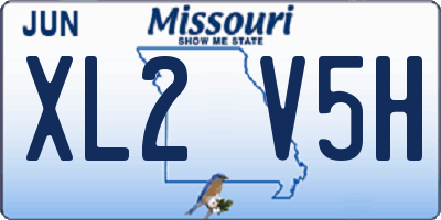 MO license plate XL2V5H