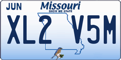 MO license plate XL2V5M