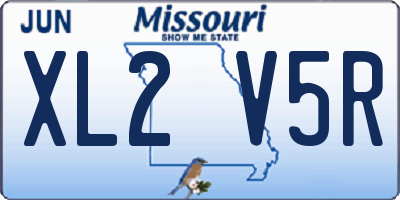 MO license plate XL2V5R