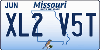 MO license plate XL2V5T