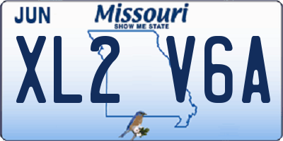 MO license plate XL2V6A