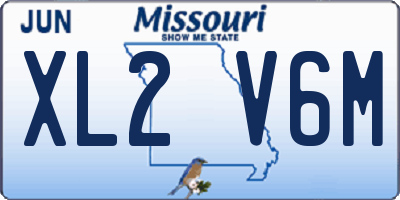 MO license plate XL2V6M