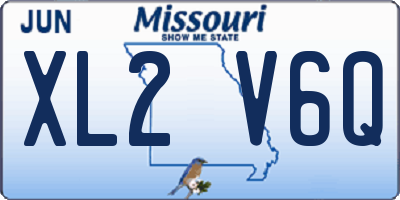 MO license plate XL2V6Q