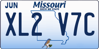 MO license plate XL2V7C