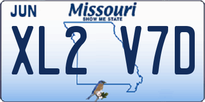 MO license plate XL2V7D