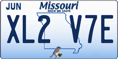 MO license plate XL2V7E