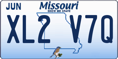 MO license plate XL2V7Q