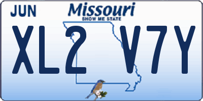 MO license plate XL2V7Y