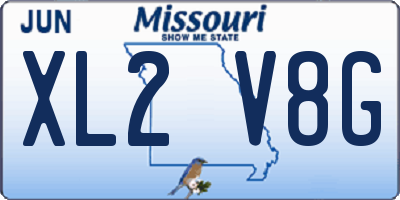 MO license plate XL2V8G