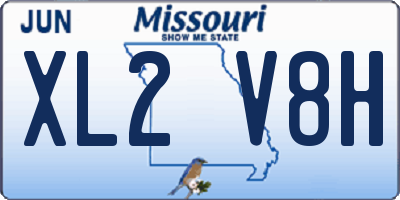 MO license plate XL2V8H