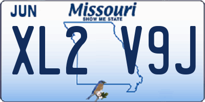 MO license plate XL2V9J