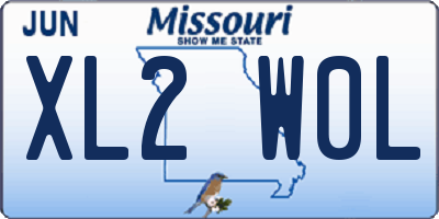 MO license plate XL2W0L