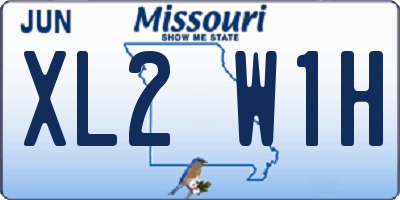 MO license plate XL2W1H