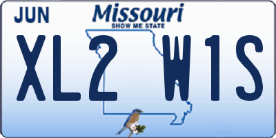 MO license plate XL2W1S