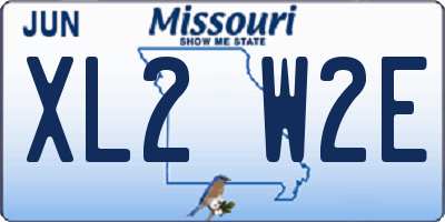 MO license plate XL2W2E