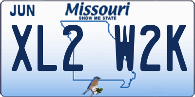 MO license plate XL2W2K