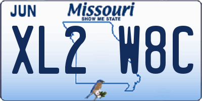 MO license plate XL2W8C