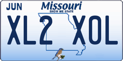MO license plate XL2X0L