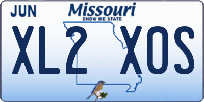 MO license plate XL2X0S