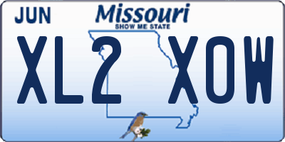 MO license plate XL2X0W
