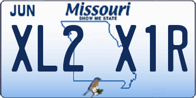 MO license plate XL2X1R